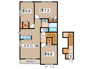 スカイ湘南の物件間取画像